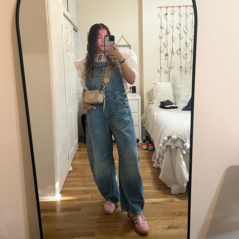 free people barrel overalls